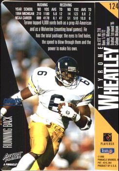 1995 Action Packed #124 Tyrone Wheatley Back