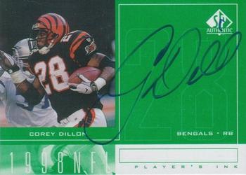 1998 SP Authentic - Player's Ink Green #CD Corey Dillon Front