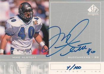 1998 SP Authentic - Player's Ink Silver #MA Mike Alstott Front