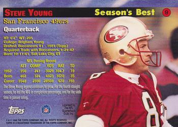 1998 Topps - Season's Best #9 Steve Young Back