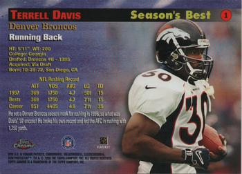 1998 Topps Chrome - Season's Best #1 Terrell Davis Back