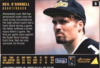1995 Action Packed Rookies & Stars #5 Neil O'Donnell Back