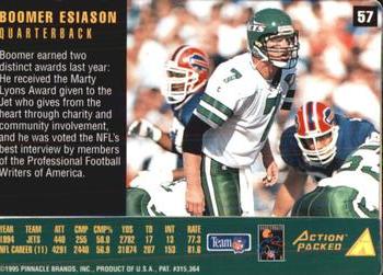 1995 Action Packed Rookies & Stars #57 Boomer Esiason Back