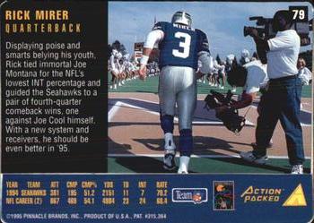 1995 Action Packed Rookies & Stars #79 Rick Mirer Back