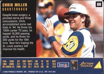 1995 Action Packed Rookies & Stars #80 Chris Miller Back