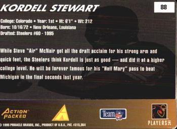 1995 Action Packed Rookies & Stars #88 Kordell Stewart Back