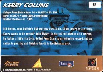 1995 Action Packed Rookies & Stars #98 Kerry Collins Back