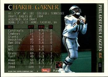 1995 Bowman #68 Charlie Garner Back