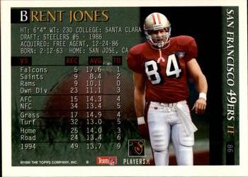1995 Bowman #86 Brent Jones Back