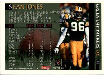 1995 Bowman #89 Sean Jones Back