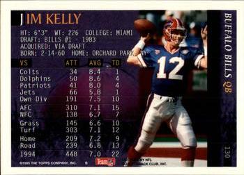 1995 Bowman #130 Jim Kelly Back