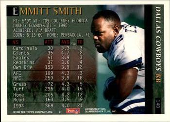 1995 Bowman #140 Emmitt Smith Back