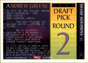 1995 Bowman #148 Andrew Greene Back
