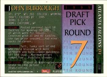 1995 Bowman #208 John Burrough Back