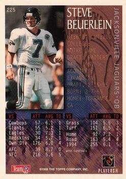 1995 Bowman #225 Steve Beuerlein Back