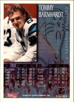 1995 Bowman #237 Tommy Barnhardt Back
