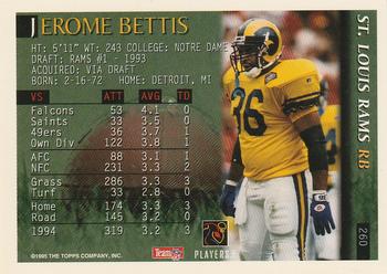 1995 Bowman #260 Jerome Bettis Back