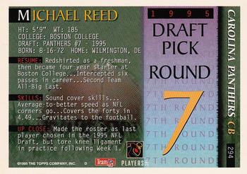 1995 Bowman #294 Michael Reed Back