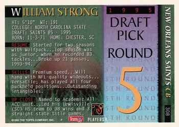 1995 Bowman #308 William Strong Back