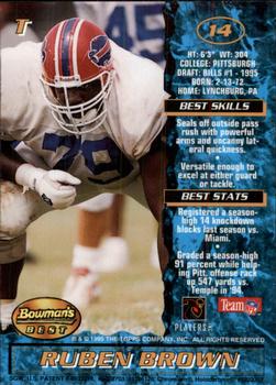 1995 Bowman's Best #14 Ruben Brown Back