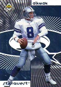 1998 UD Choice - StarQuest Blue #8 Troy Aikman Front