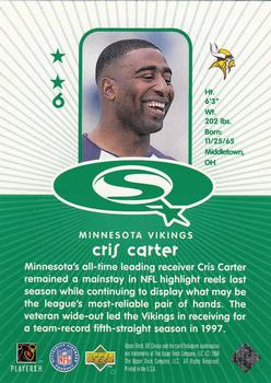 1998 UD Choice - StarQuest Green #6 Cris Carter Back
