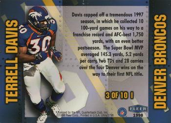 1998 Ultra - Indefensible #3I Terrell Davis Back