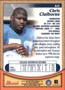 1999 Bowman - Autographs #A11 Chris Claiborne Back