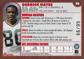 1999 Bowman - Gold #25 Derrick Mayes Back