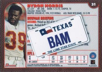 1999 Bowman - Interstate #31 Byron Morris Back
