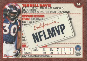 1999 Bowman - Interstate #34 Terrell Davis Back