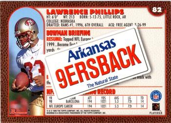 1999 Bowman - Interstate #82 Lawrence Phillips Back