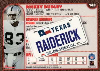 1999 Bowman - Interstate #143 Rickey Dudley Back