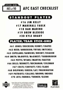 1995 Collector's Choice Update - Stick-Ums #65 Roosevelt Potts / Keith Byars / Curtis Martin / Brad Baxter Back