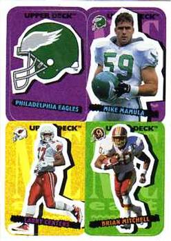 1995 Collector's Choice Update - Stick-Ums #58 Philadelphia Eagles / Mike Mamula / Larry Centers / Brian Mitchell Front
