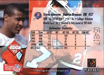 1995 Collector's Edge #58 Steve Atwater Back