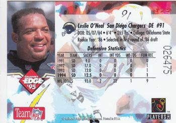 1995 Collector's Edge #172 Leslie O'Neal Back