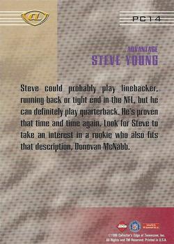 1999 Collector's Edge Advantage - Prime Connection #PC14 Steve Young Back