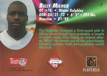 1995 Collector's Edge - Rookies #7 Billy Milner Back