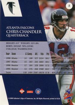 1999 Collector's Edge First Place - Gold Ingot #8 Chris Chandler Back