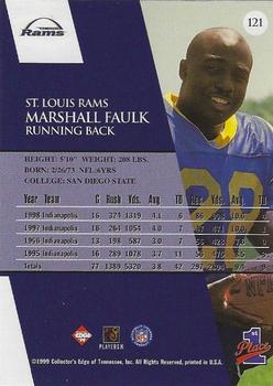 1999 Collector's Edge First Place - Gold Ingot #121 Marshall Faulk Back