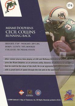 1999 Collector's Edge First Place - Millennium Collection Blue #174 Cecil Collins Back