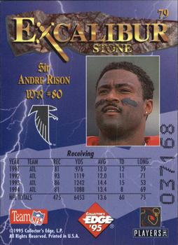 1995 Collector's Edge Excalibur #79 Andre Rison Back