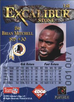 1995 Collector's Edge Excalibur #148 Brian Mitchell Back