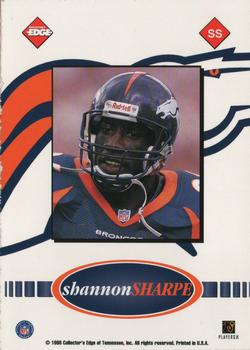 1999 Collector's Edge Fury - Game Ball #SS Shannon Sharpe Back