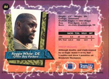 1995 Finest #84 Reggie White Back