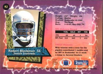 1995 Finest #92 Robert Blackmon Back