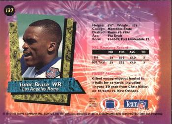 1995 Finest #137 Isaac Bruce Back
