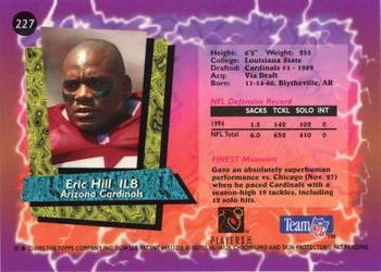 1995 Finest #227 Eric Hill Back