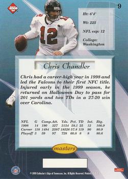 1999 Collector's Edge Masters - HoloGold #9 Chris Chandler Back